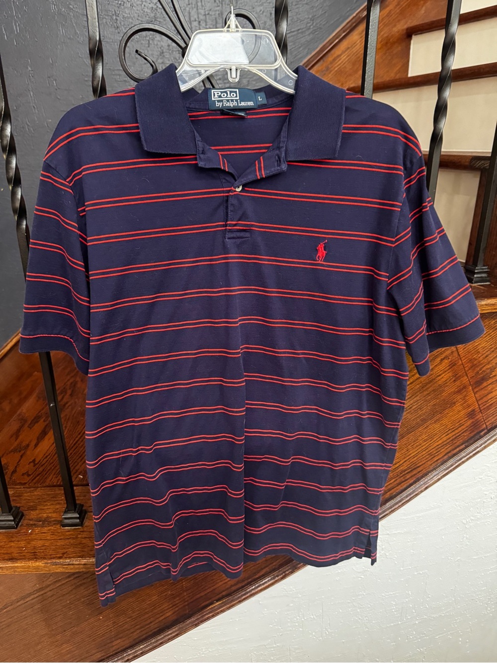 Polo by Ralph Lauren Navy Polo with Red Stripes